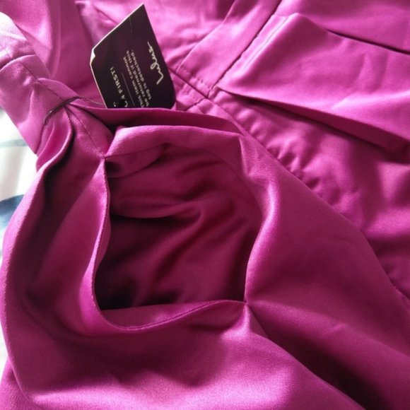 Lulu's XS Magenta Silky Pocket Dress - Picture 4 of 9